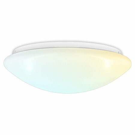 LUXRITE 11 Inch LED Flush Mount Light 5CCT 2700K-5000K 20W 1500LM Dimmable Damp Rated Energy Star ETL LR23158-1PK